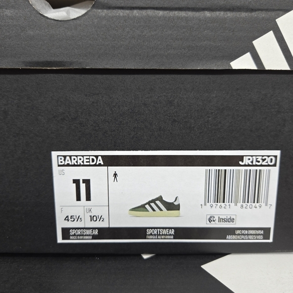New adidas Barreda Lifestyle Collegiate Green Core White Men\'s Shoes Size 11 main image 6